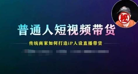 普通人短视频带货，传统商家如何打造IP人设直播带货-wanlih项目库