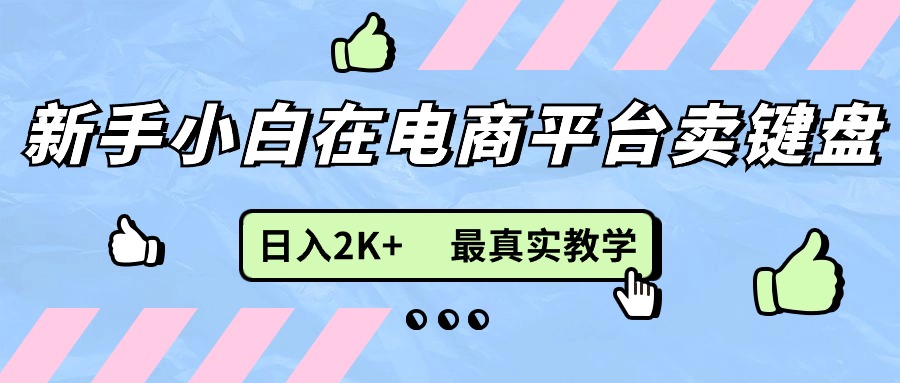 （11610期）新手小白在电商平台卖键盘，日入2K+最真实教学-wanlih项目库