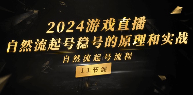 （11653期）2024游戏直播-自然流起号稳号的原理和实战，自然流起号流程（11节）-wanlih项目库