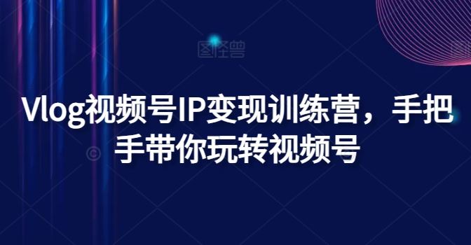 Vlog视频号IP变现训练营，手把手带你玩转视频号-wanlih项目库