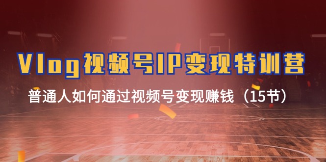 Vlog视频号IP变现特训营，普通人如何通过视频号变现赚钱（15节）-wanlih项目库