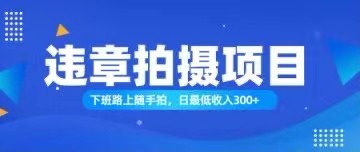 （11698期）随手拍也能赚钱？对的日入300+-wanlih项目库