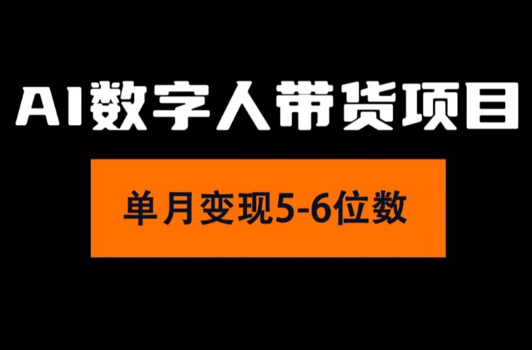 （11751期）2024年Ai数字人带货，小白就可以轻松上手，真正实现月入过万的项目-wanlih项目库