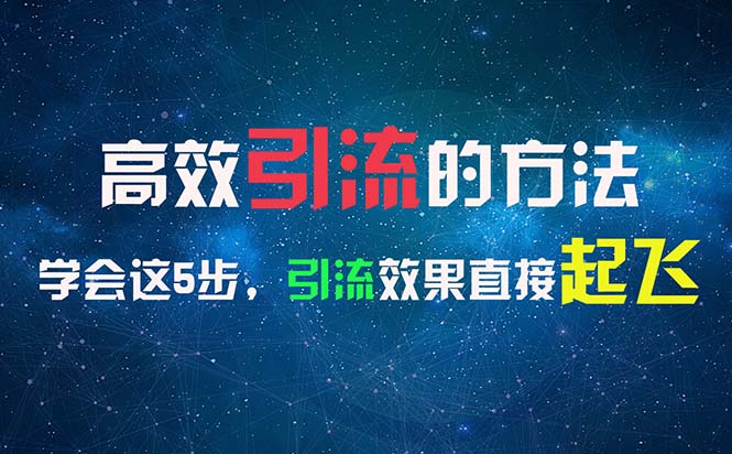 （11776期）高效引流的方法，可以帮助你日引300+创业粉，一年轻松收入30万，比打工强-wanlih项目库