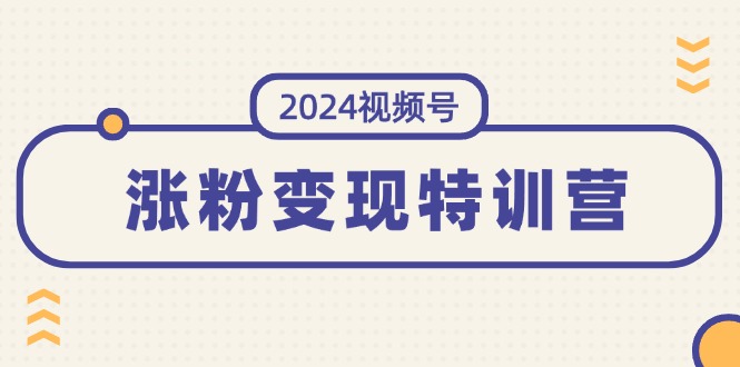 （11779期）2024视频号-涨粉变现特训营：一站式打造稳定视频号涨粉变现模式（10节）-wanlih项目库