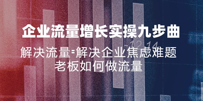 （11822期）企业流量增长实战九步曲，解决流量=解决企业焦虑难题，老板如何做流量-wanlih项目库