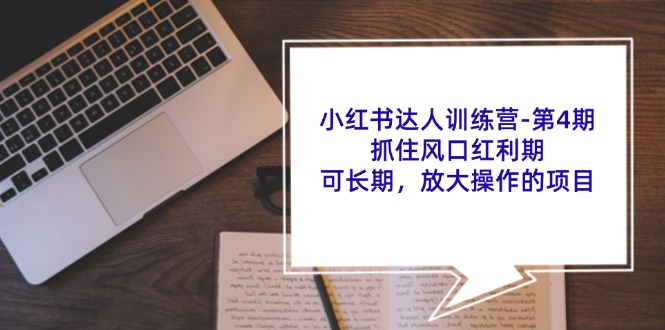 （11837期）小红书达人训练营-第4期：抓住风口红利期，可长期，放大操作的项目-wanlih项目库
