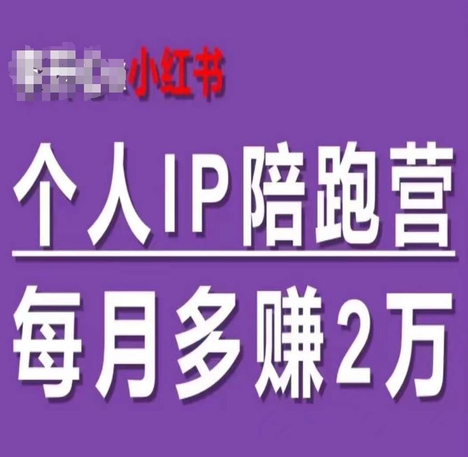 小红书个人IP陪跑营，60天拥有自动转化成交的双渠道个人IP，每月多赚2w-wanlih项目库