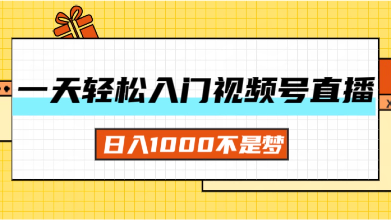 （11906期）一天入门视频号直播带货，日入1000不是梦-wanlih项目库