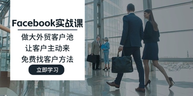 （11913期）Facebook实战课：做大外贸客户池，让客户主动来，免费找客户方法-wanlih项目库