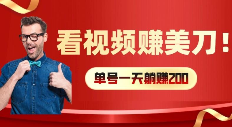 看视频赚美刀：每小时40+，多号矩阵可放大收益【揭秘】-wanlih项目库