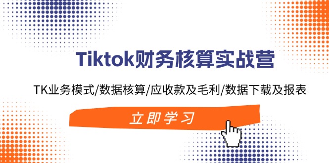 （11978期）Tiktok财务核算实战营：TK业务模式/数据核算/应收款及毛利/数据下载及报表-wanlih项目库