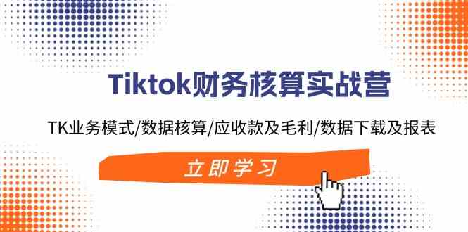 Tiktok财务核算实战营：TK业务模式/数据核算/应收款及毛利/数据下载及报表-wanlih项目库