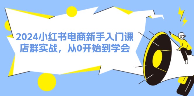 2024小红书电商新手入门课，店群实战，从0开始到学会（31节）-wanlih项目库
