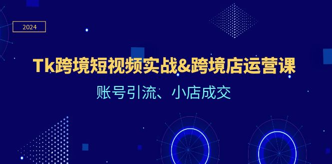 Tk跨境短视频实战&跨境店运营课：账号引流、小店成交-wanlih项目库