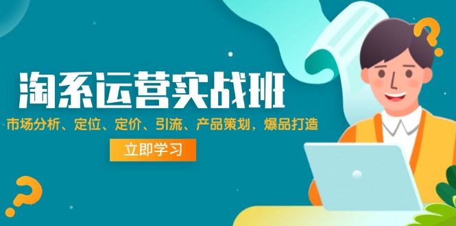 （12186期）淘系运营实战班：市场分析、定位、定价、引流、产品策划，爆品打造-wanlih项目库