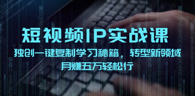 短视频IP实战课，独创一键复制学习秘籍，转战新领域，月赚五万轻松行-wanlih项目库