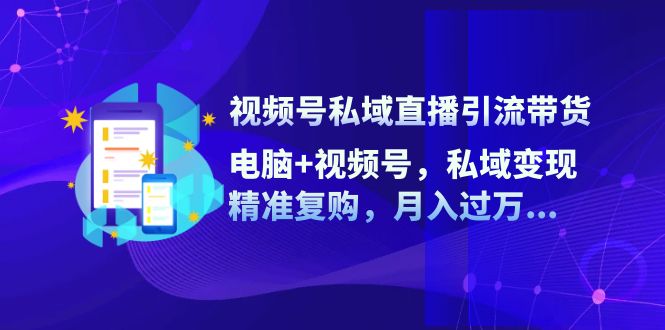 （12249期）视频号私域直播引流带货：电脑+视频号，私域变现，精准复购，月入过万…-wanlih项目库