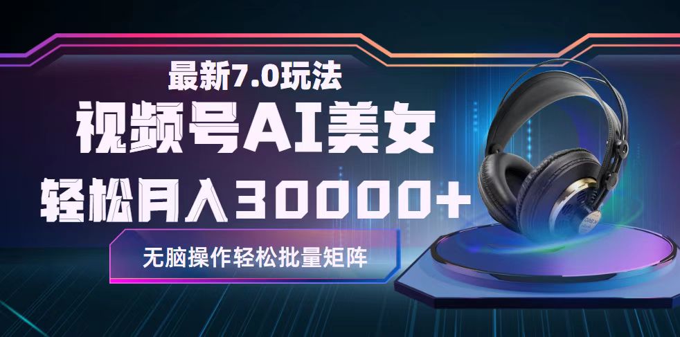 （12314期）视频号7.0最新玩法AI美女跳舞，轻松月入30000+-wanlih项目库