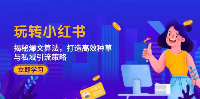 玩转小红书：揭秘爆文算法，打造高效种草与私域引流策略-wanlih项目库