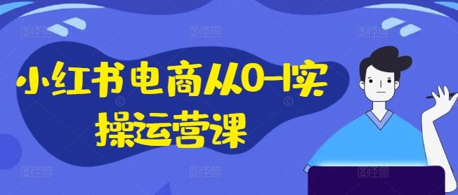 小红书电商从0-1实操运营课，小红书手机实操小红书/IP和私域课/小红书电商电脑实操板块等-wanlih项目库