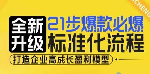 21步爆款必爆标准化流程，全新升级，打造企业高成长盈利模型-wanlih项目库