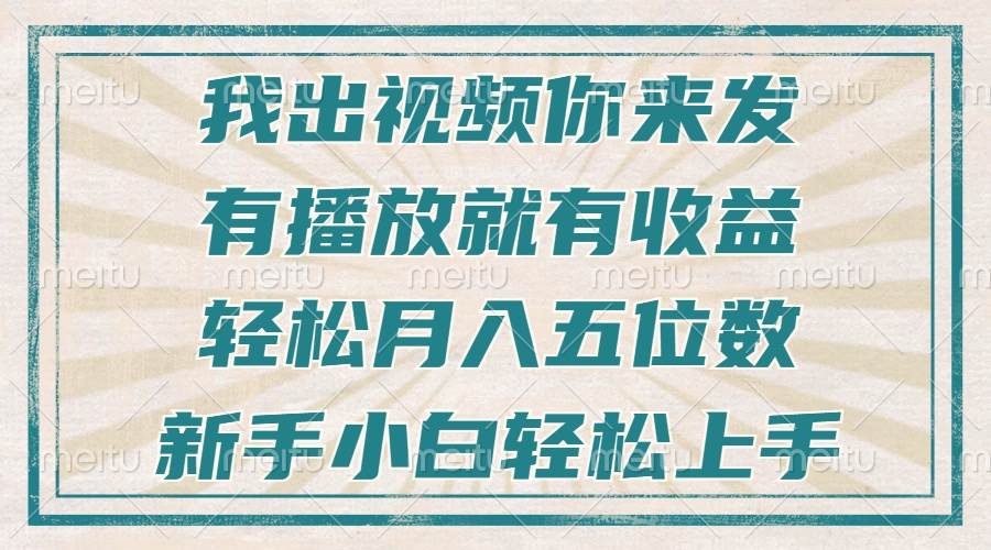 （13667期）不剪辑不直播不露脸，有播放就有收益，轻松月入五位数，新手小白轻松上手-wanlih项目库