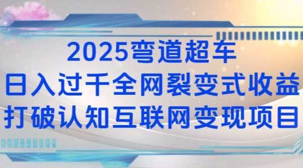 2025弯道超车日入过K全网裂变式收益打破认知互联网变现项目【揭秘】-wanlih项目库