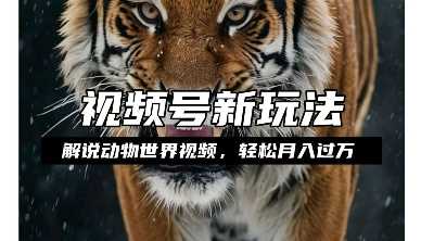 利用动物世界解说视频，赚分成计划收益，轻松月入过W，操作简单【揭秘】-wanlih项目库