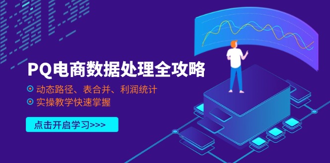 PQ电商数据处理全攻略，动态路径、表合并、利润统计，实操教学快速掌握-wanlih项目库