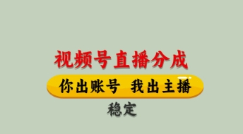 视频号直播分成，全程托管招募，单月轻松变现8k【揭秘】-wanlih项目库