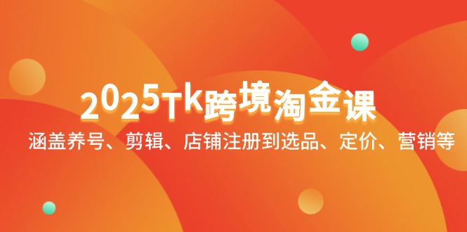 2025Tk跨境淘金课：涵盖养号、剪辑、店铺注册到选品、定价、营销等-wanlih项目库