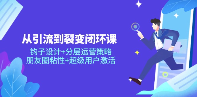 从引流到裂变闭环课：钩子设计+分层运营策略，朋友圈粘性+超级用户激活-wanlih项目库