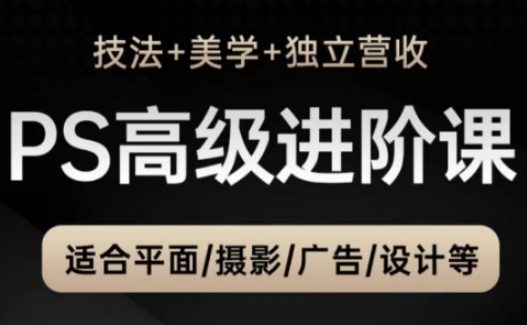 PS高级后期进阶课(技法+美学+独立营收)，适合平面摄影广告设计等-wanlih项目库