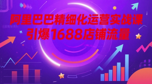 阿里巴巴精细化运营实战课，引爆1688店铺流量-wanlih项目库