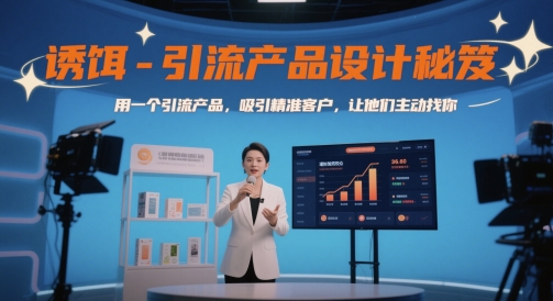 诱饵-引流产品设计秘笈，用一个引流产品，吸引精准客户，让他们主动找你-wanlih项目库
