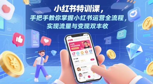 小红书特训课，手把手教你掌握小红书运营全流程，实现流量与变现双丰收-wanlih项目库